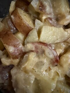 Crockpot Cheesy Chicken Sausage Casserole
