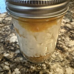 Mason Jar Peach Cheesecake