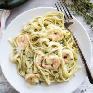 Shrimp Pasta with Poblano CreamSauce